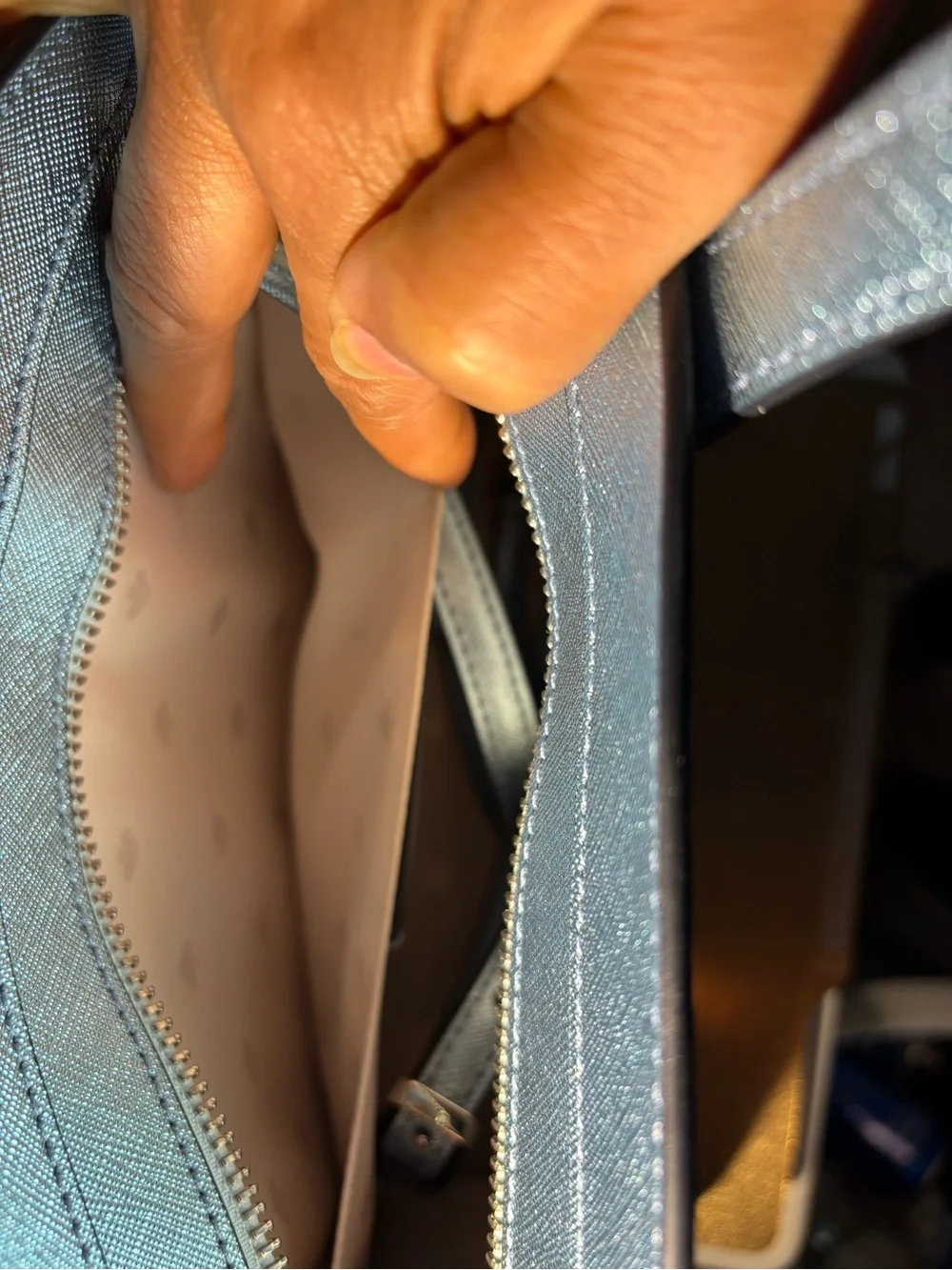 kate spade Glitter Dome Satchel Handbag - Silver